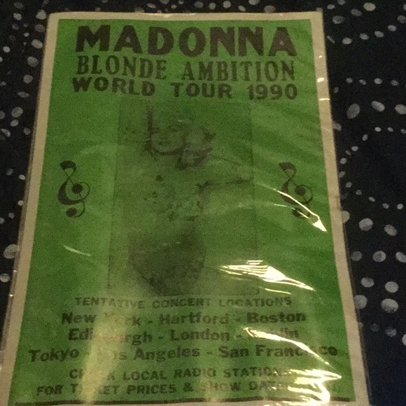 Accessories - Madonna Blonde Ambition world tour concert poster